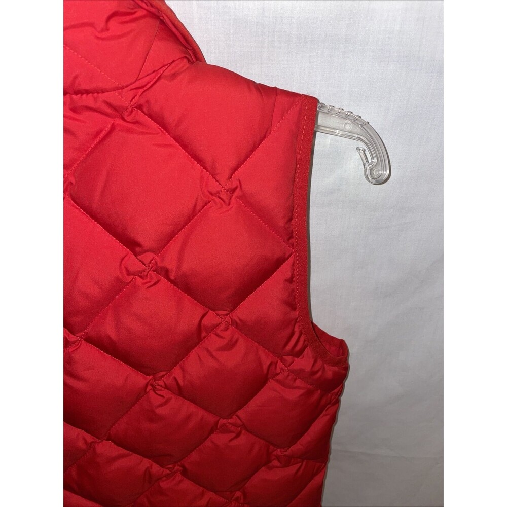 J. Crew Puffer Vest Women’s Size XXS Red Zip Front Pockets Down Insulation - Picture 10 of 12